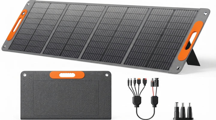 400W Portable Solar Panel for Power Station, 24% High Efficiency Lightweight ETFE Foldable Solar Panel Charger, MC4 Output, IP65 Waterproof, for Outdoor Camping, RV, Emergency Power Supply