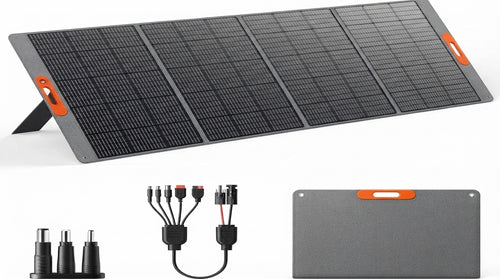 400W Portable Solar Panel for Power Station, 24% High Efficiency Lightweight ETFE Foldable Solar Panel Charger, MC4 Output, IP65 Waterproof, for Outdoor Camping, RV, Emergency Power Supply
