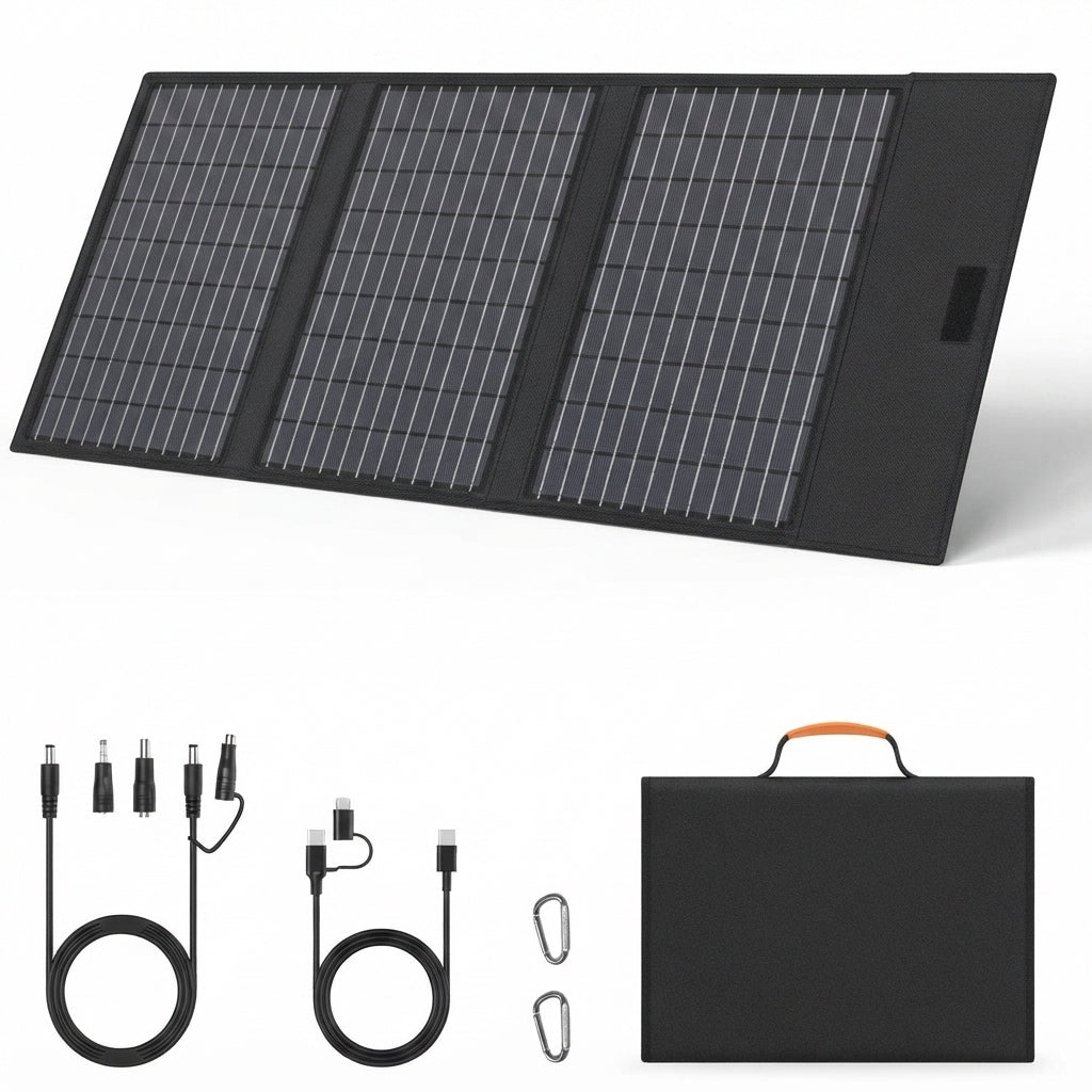 400W Portable Solar Panel, Lightweight Foldable Solar Panels Complete with an Adjustable Kickstand