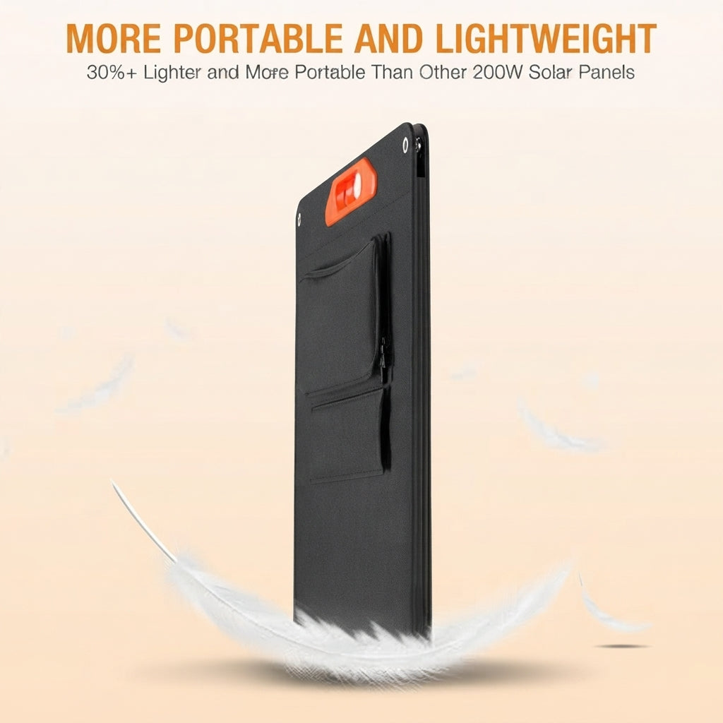 200W Portable Solar Panel for Power Station Generator, Ultra Light Flexible