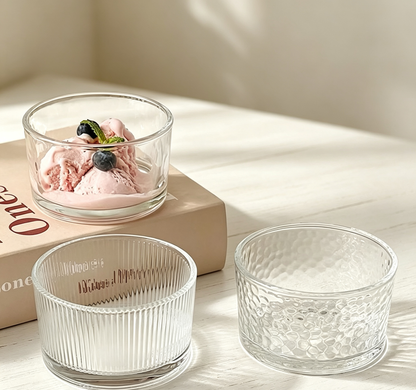 Aesthetic Household Glass Bowls For Ice Cream & Fruit Portioning