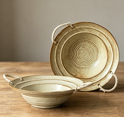 Handmade Japanese Rustic Heat-resistant Bowl For Fruits & Daily Meals