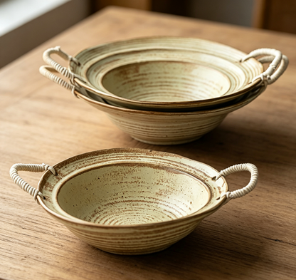 Handmade Japanese Rustic Heat-resistant Bowl For Fruits & Daily Meals
