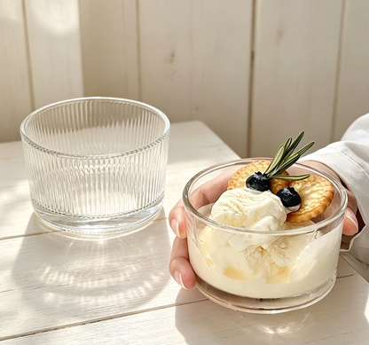 Aesthetic Household Glass Bowls For Ice Cream & Fruit Portioning